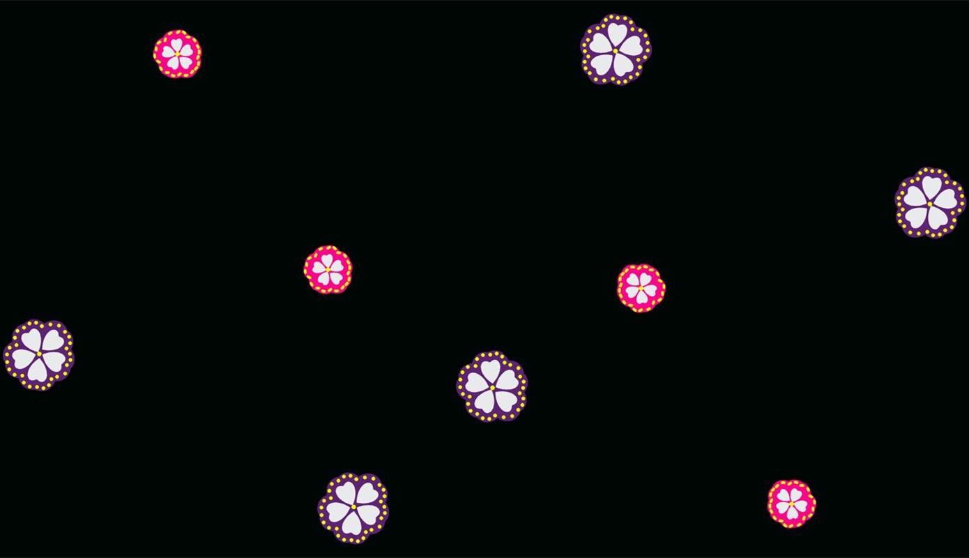 简约波点樱花面料印花素材,适用于儿童服装与休闲服饰设计