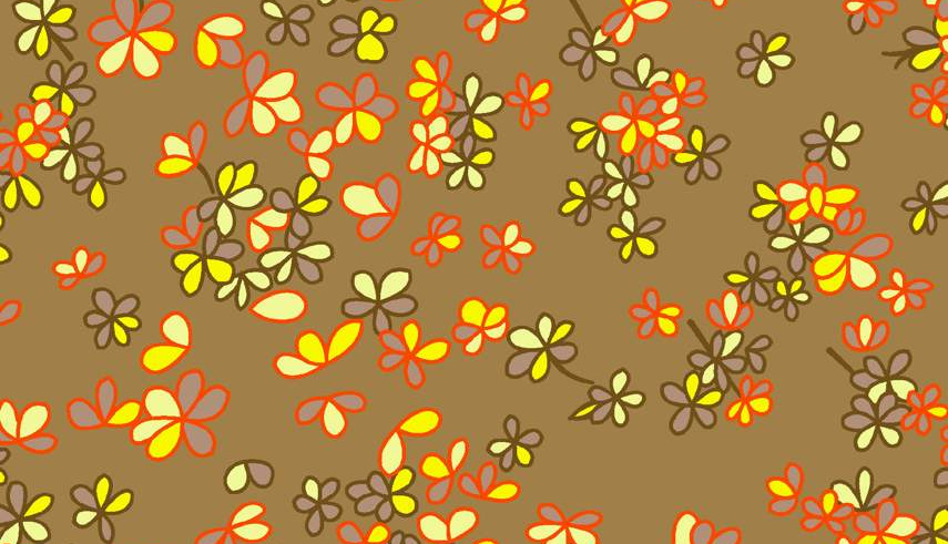 复古手绘风小碎花面料印花素材,适用于春夏服装印花设计