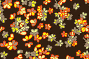 复古花卉面料印花素材图，适用于服装印花设计与数码印染