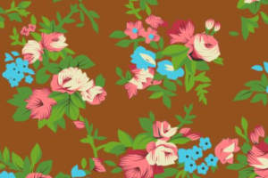 复古花卉面料印花素材，适用于春夏服装印花设计