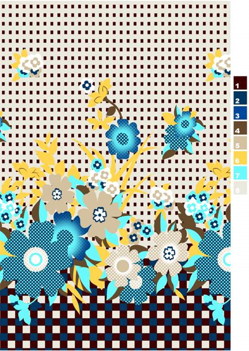 复古花卉面料印花素材,服装设计的创意图案