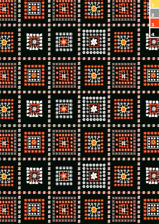 民族风几何图案服装印花素材,适用于多种面料设计