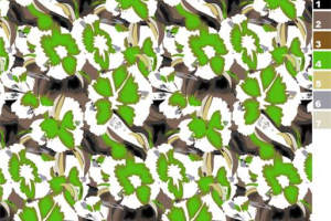 清新植物纹理面料印花素材，服装印花设计理想选择