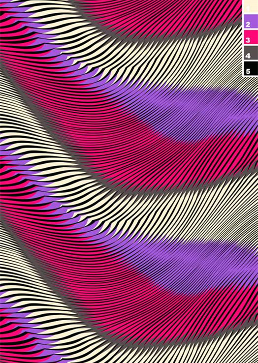 时尚波浪线条面料印花素材,打造潮流服装印花设计