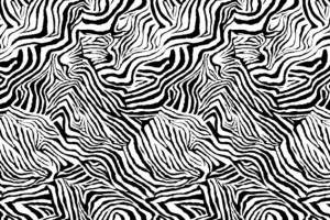 黑白波浪纹理面料印花素材