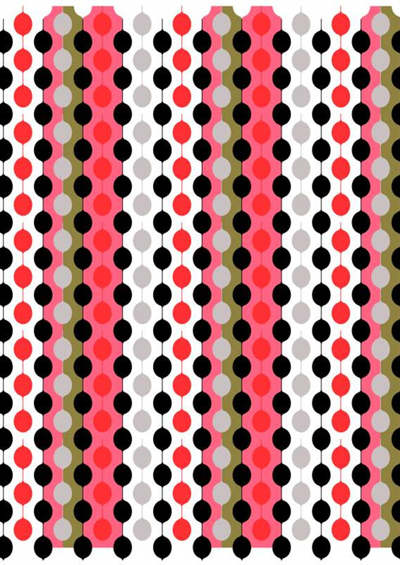 时尚几何圆点面料印花 服装印花素材