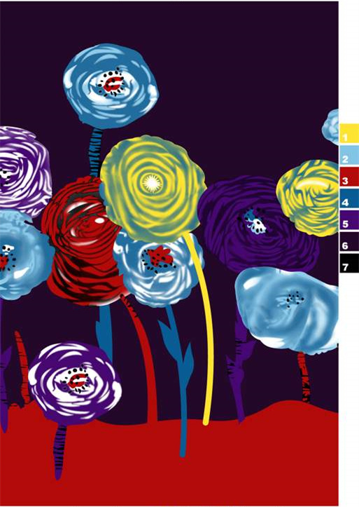 抽象花卉面料印花素材,时尚服装印花设计灵感