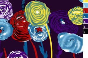 抽象花卉面料印花素材，时尚服装印花设计灵感