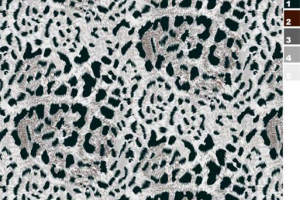 复古绿豹纹服装印花素材，高清面料印花纹理图案