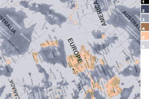 欧美风世界地图服装印花，休闲面料印花设计素材