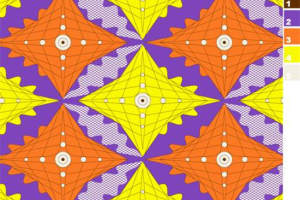 几何星芒撞色面料印花素材 服装印花设计必备