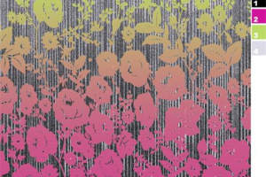 渐变花卉面料印花设计，服装印花素材