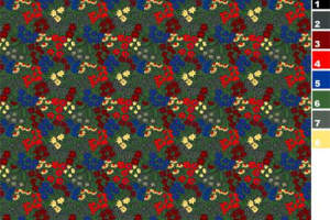 复古花卉服装印花素材，适用于面料设计与女装印花