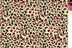 复古酒红豹纹面料印花素材 时尚服装印花设计灵感