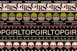 潮流朋克风服装印花图案，个性骷髅面料印花素材下载