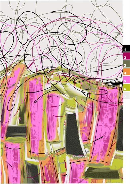 街头风抽象涂鸦服装印花,高清面料印花设计素材