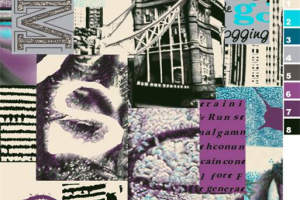 伦敦塔桥拼贴风面料印花素材，服装印花设计必备