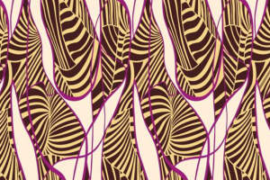 现代抽象叶子图案 服装印花面料设计素材