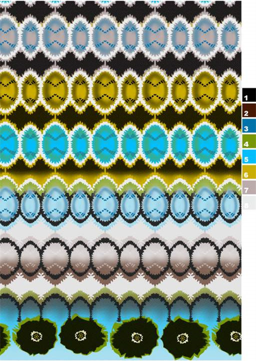 民族风几何图案服装印花素材