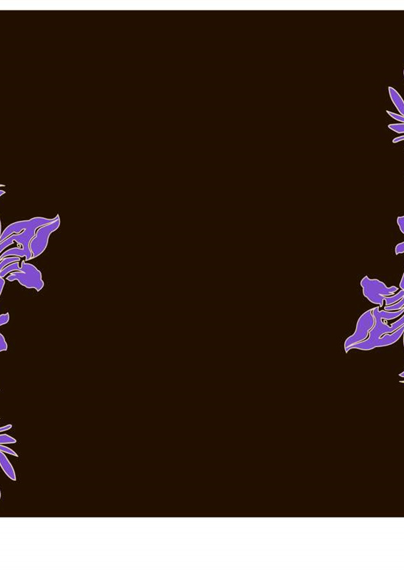 复古紫色花卉边框面料印花素材,优雅服装印花设计