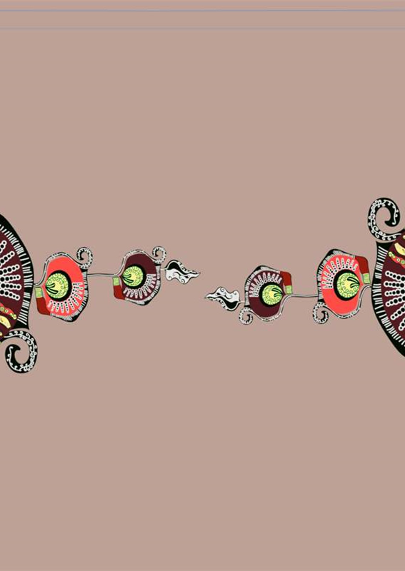 民族风服装印花素材 复古纹理与对称布局