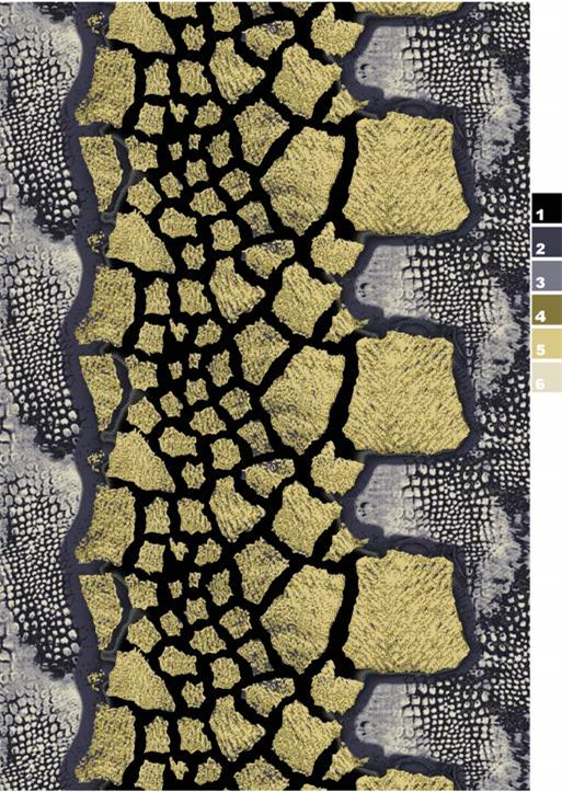 裂纹金箔鳞片纹理面料印花素材,服装印花设计必备