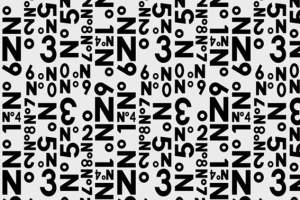 数字字母组合面料印花素材，打造潮流服装印花设计