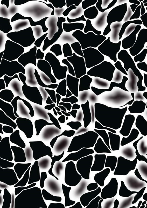 黑白螺旋抽象纹理,潮流服装印花面料设计素材推荐