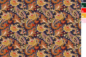 经典佩斯利花纹面料印花素材，适用于服装与家居设计