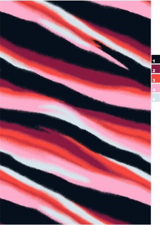 渐变波浪条纹服装印花素材设计