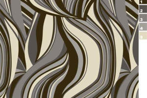 抽象波浪线条面料印花设计素材