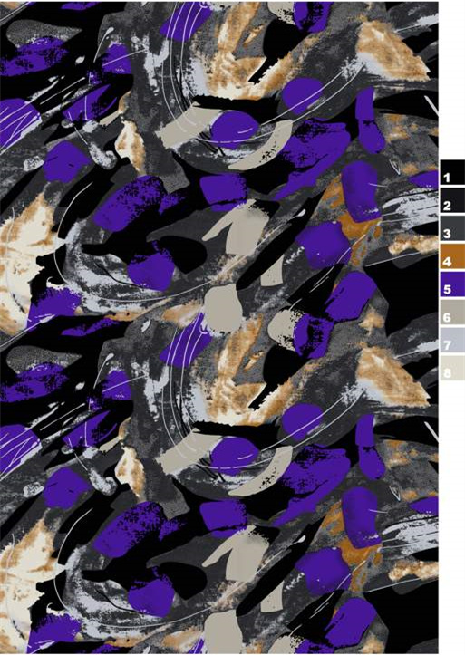抽象紫色几何面料印花素材