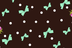 复古波点蝴蝶结面料印花素材