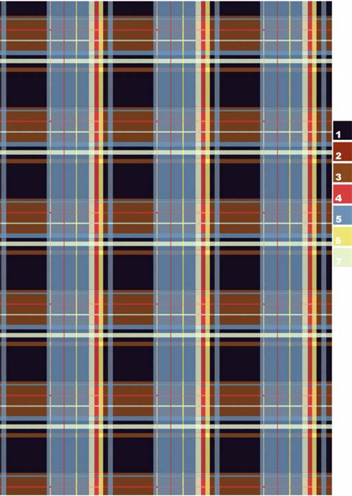 经典复古多色格纹面料印花素材,适用于服装设计与定制