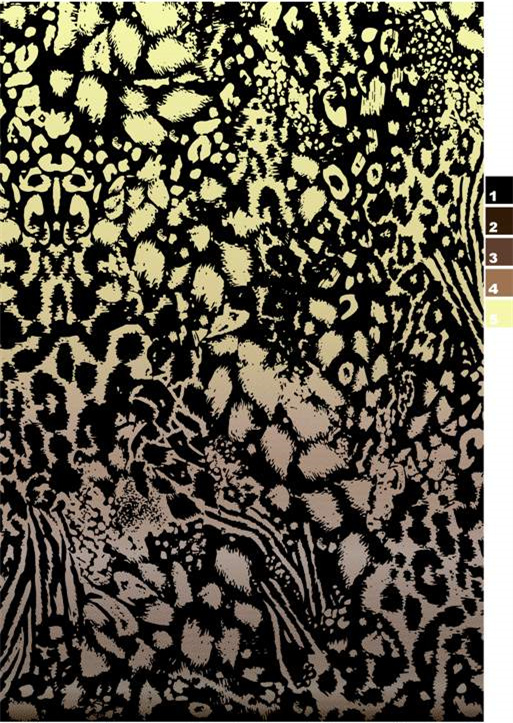复古抽象豹纹面料印花素材,服装印花设计必备