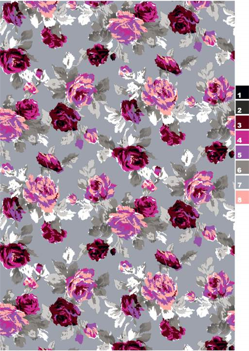 复古花卉面料印花素材 服装印花设计灵感