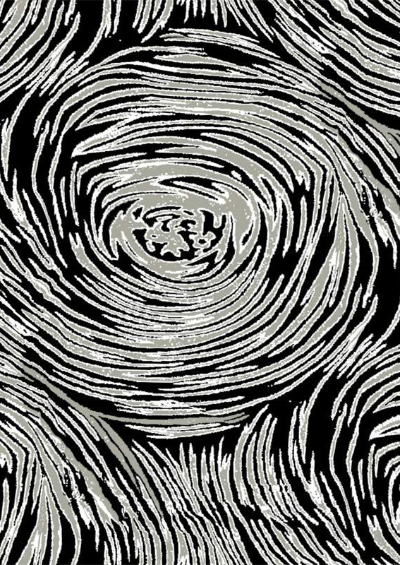 黑白漩涡抽象面料印花素材