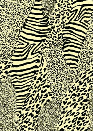 经典黑白豹纹斑马纹服装印花素材,时尚面料印花设计图
