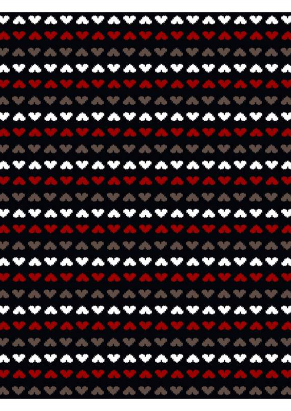 经典红白爱心纹理面料印花服装图案设计素材分享