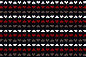 经典红白爱心纹理面料印花服装图案设计素材分享
