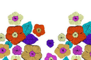 多彩花卉波点面料印花设计 服装印花素材 时尚图案应用