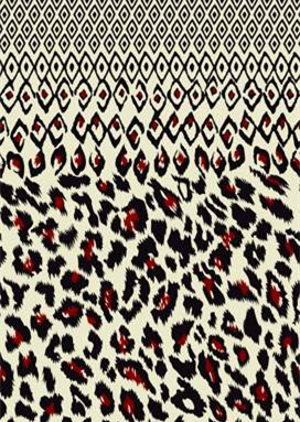 渐变豹纹服装印花素材 时尚面料设计