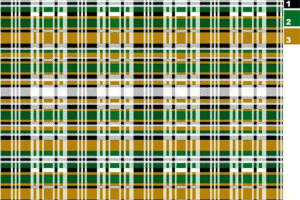 复古绿黄格纹面料印花服装设计高清素材