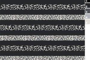 经典条纹豹纹拼接服装印花素材