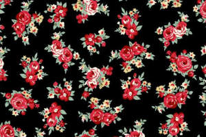 复古红玫瑰面料印花素材