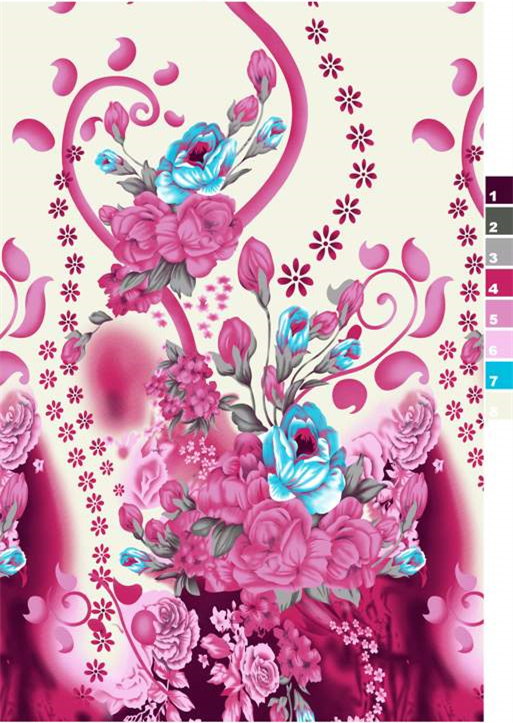 浪漫花卉图案服装印花素材 时尚面料印花设计