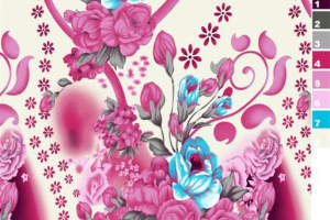 浪漫花卉图案服装印花素材 时尚面料印花设计