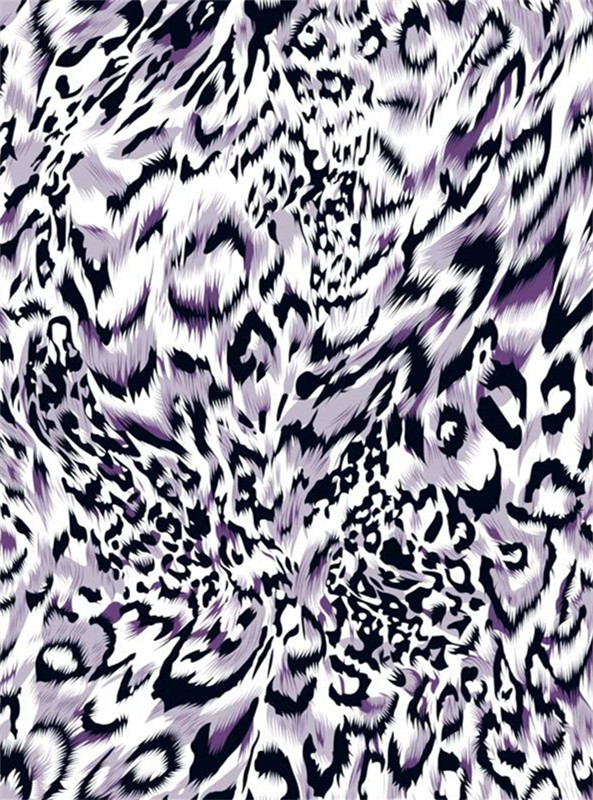 时尚紫色豹纹面料印花素材,打造独特服装风格