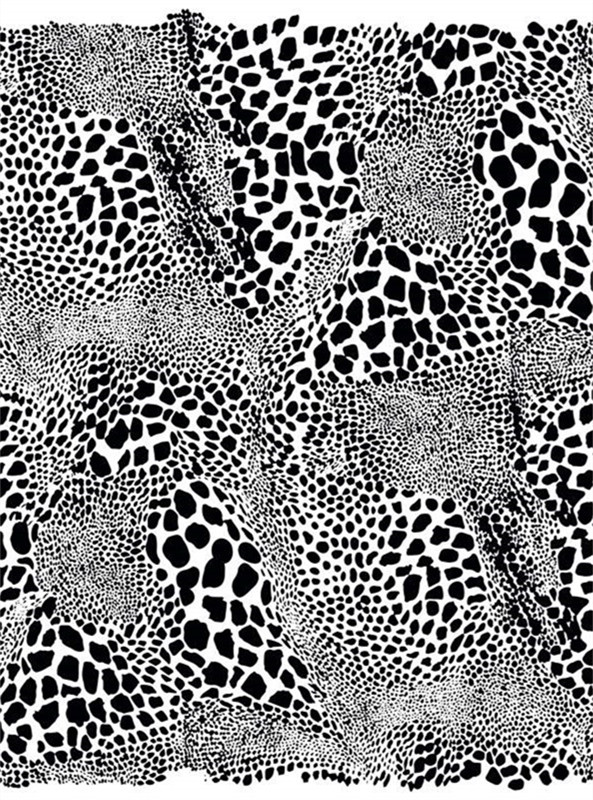 黑白豹纹面料印花素材,彰显个性服装风格