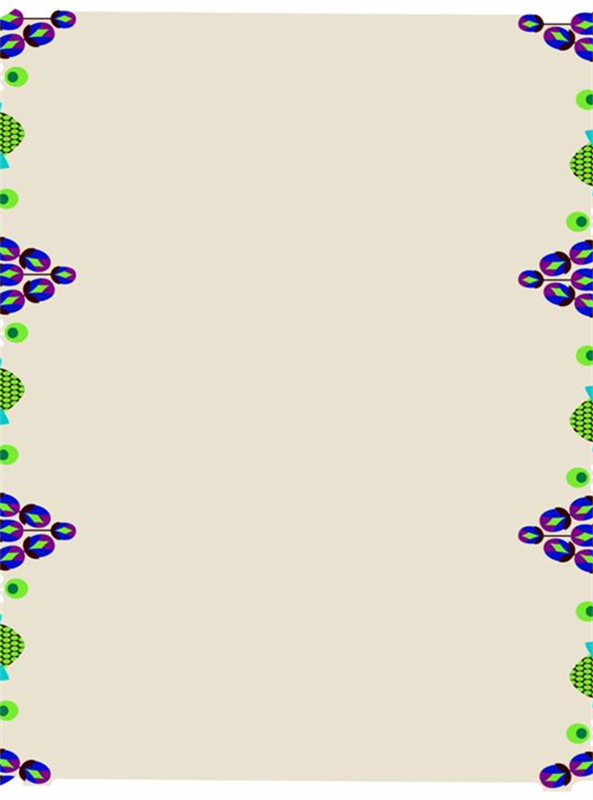 复古几何边框面料印花素材